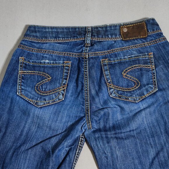 Silver jeans women's size W28/L32 indigo blue colour Suki Straight denim - Picture 4 of 16